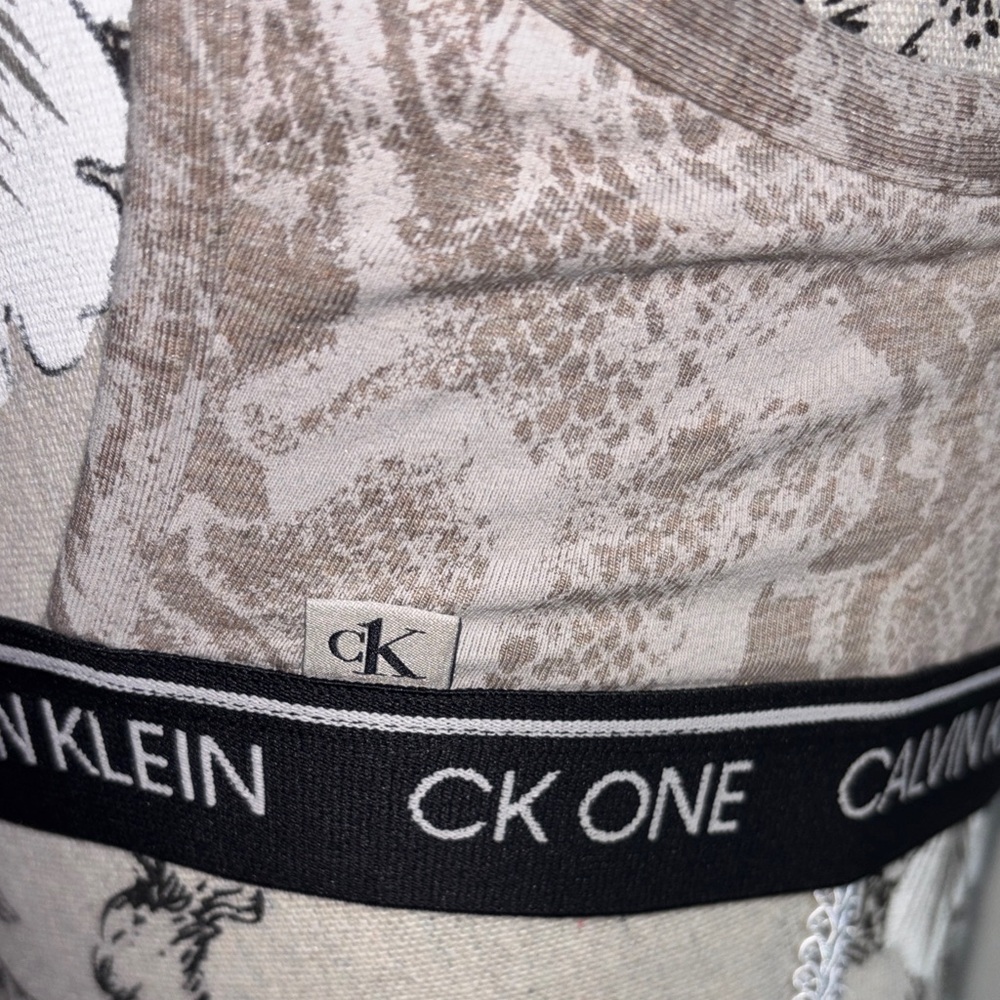 Calvin Klein Taupe Snake-Print Bralette with CK One Logo Band - Picture 5 of 6